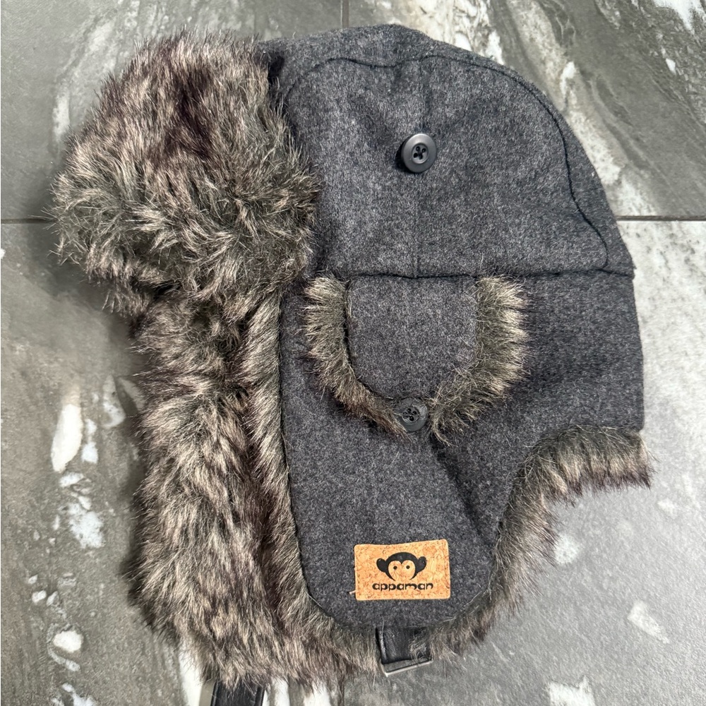 Appaman faux fur wool/poly baby trapper hat
